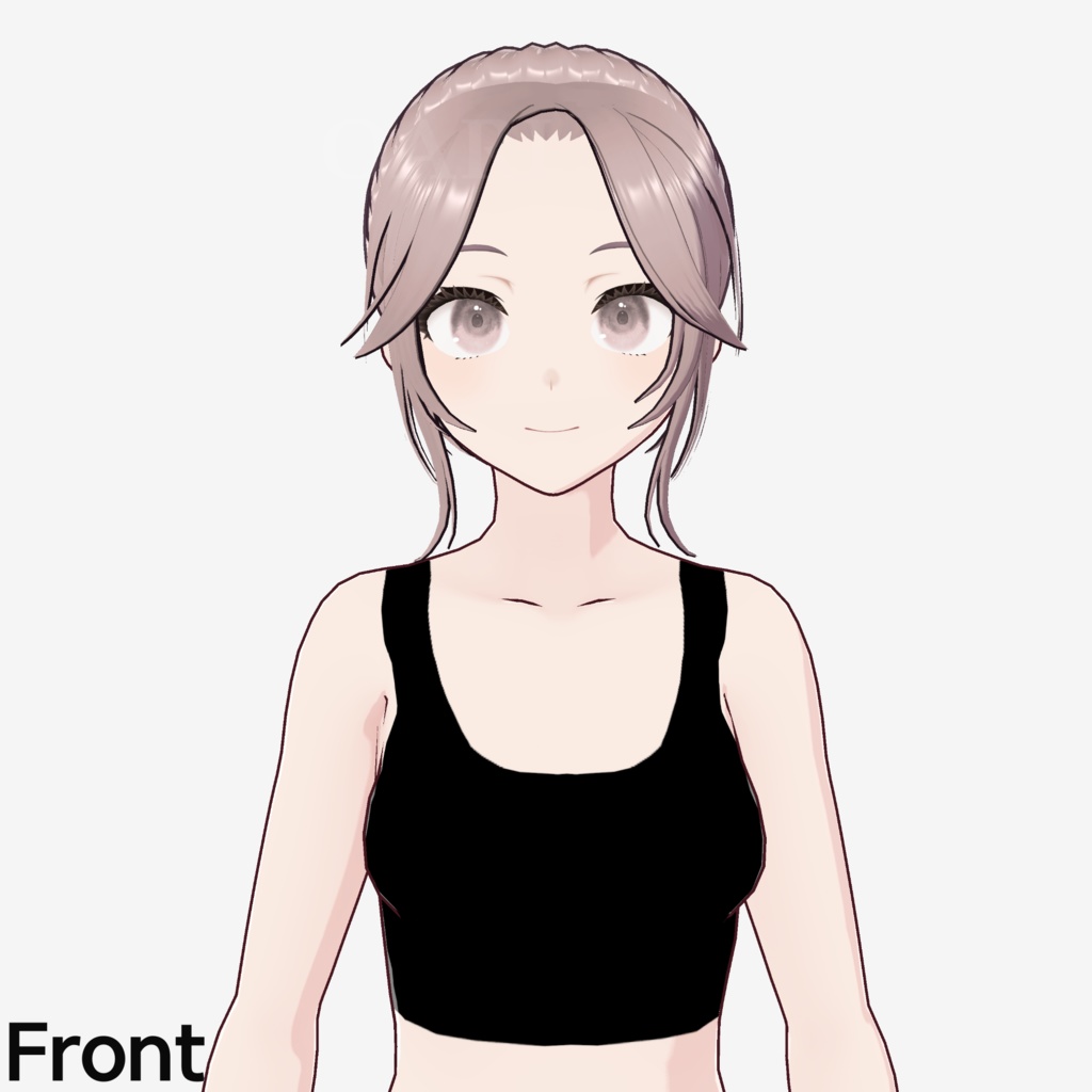 【VRoid】お団子ヘアプリセット / Low bun hair preset