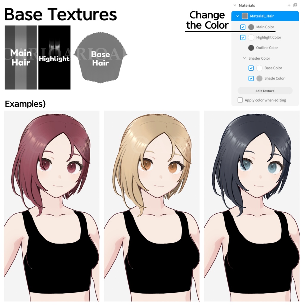 【VRoid】ショートヘアプリセット / Short hair preset