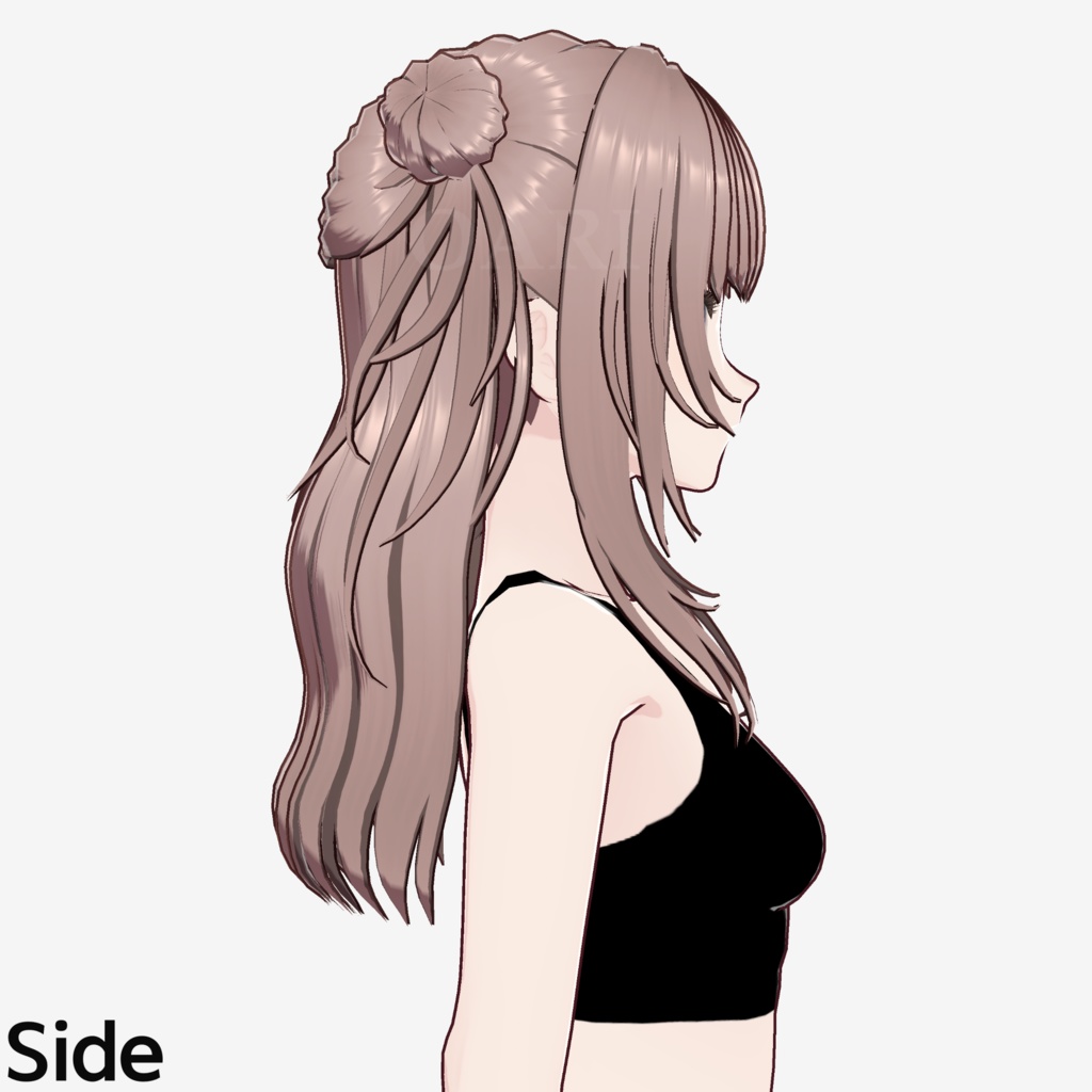 【VRoid】お団子ロングヘアプリセット / Long hair with buns preset