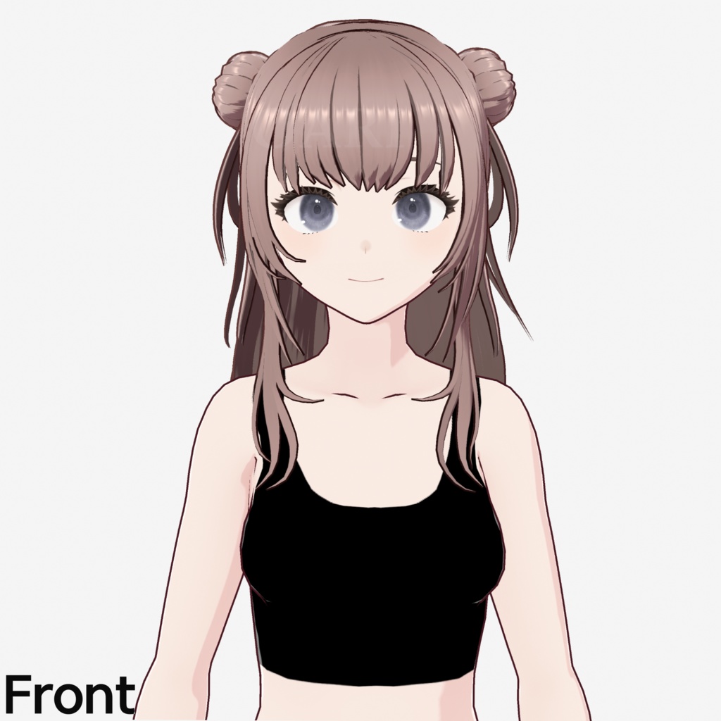 【VRoid】お団子ロングヘアプリセット / Long hair with buns preset