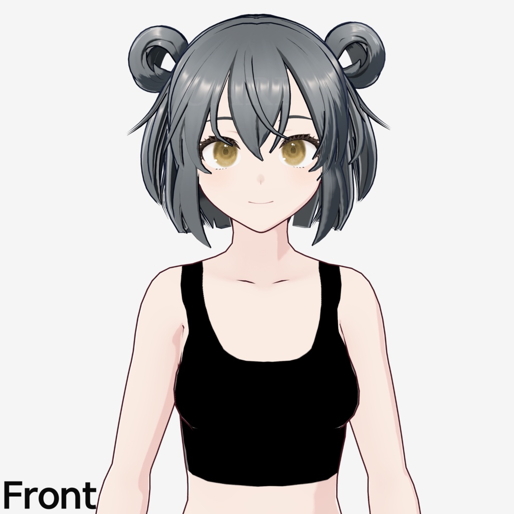 【VRoid】お団子ボブヘアプリセット / Bob hair with buns preset