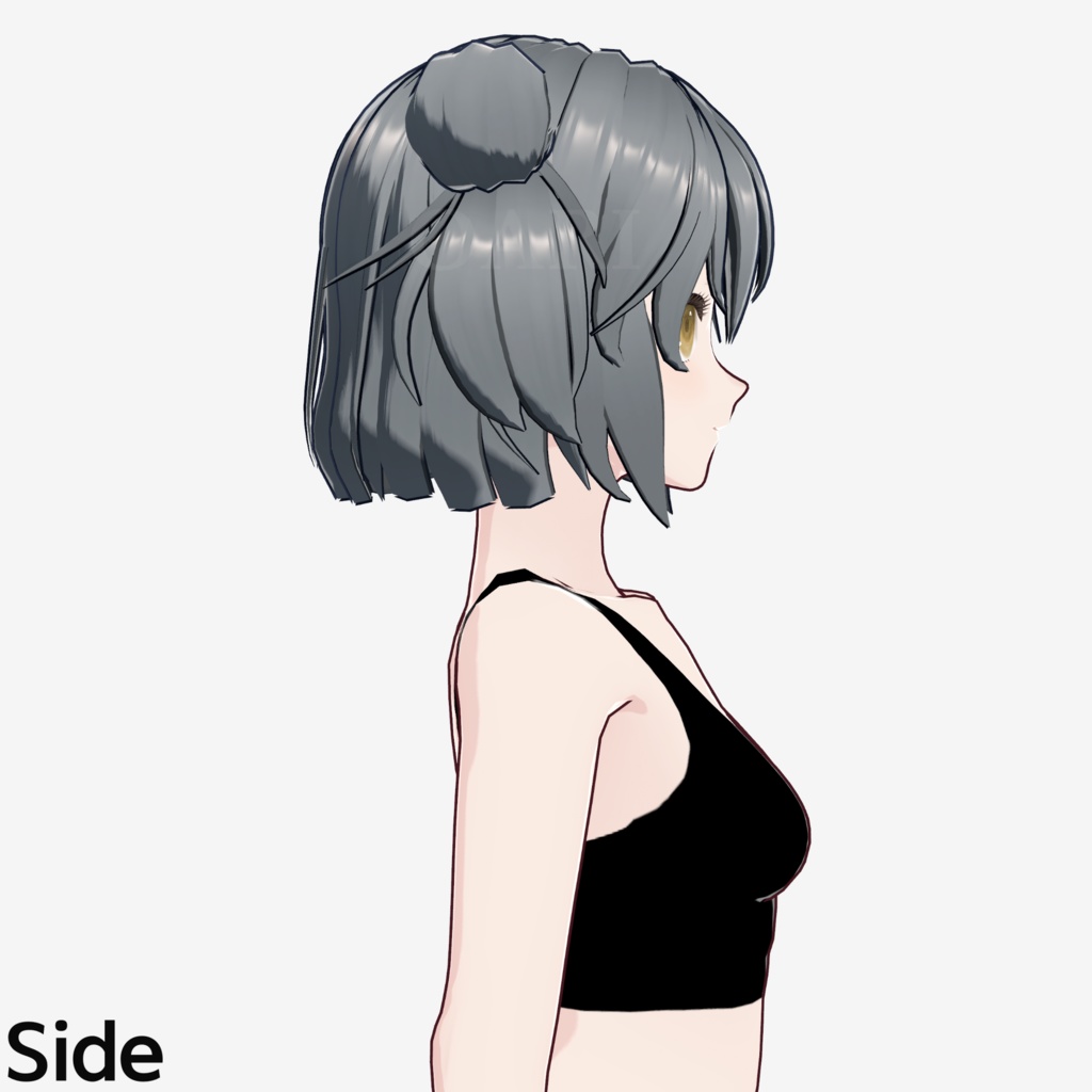 【VRoid】お団子ボブヘアプリセット / Bob hair with buns preset