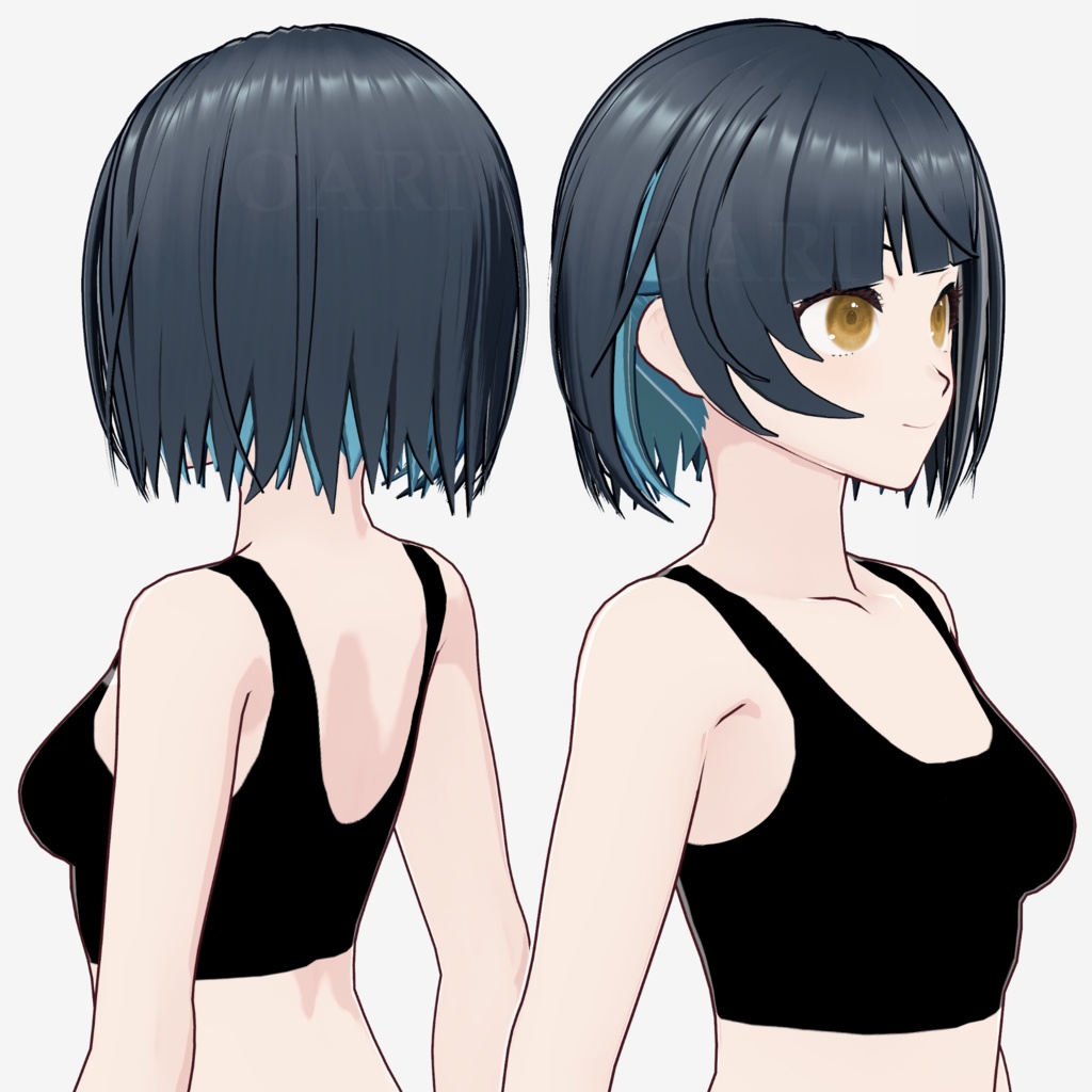 【VRoid】ストレートボブヘアプリセット / Straight bob hair preset