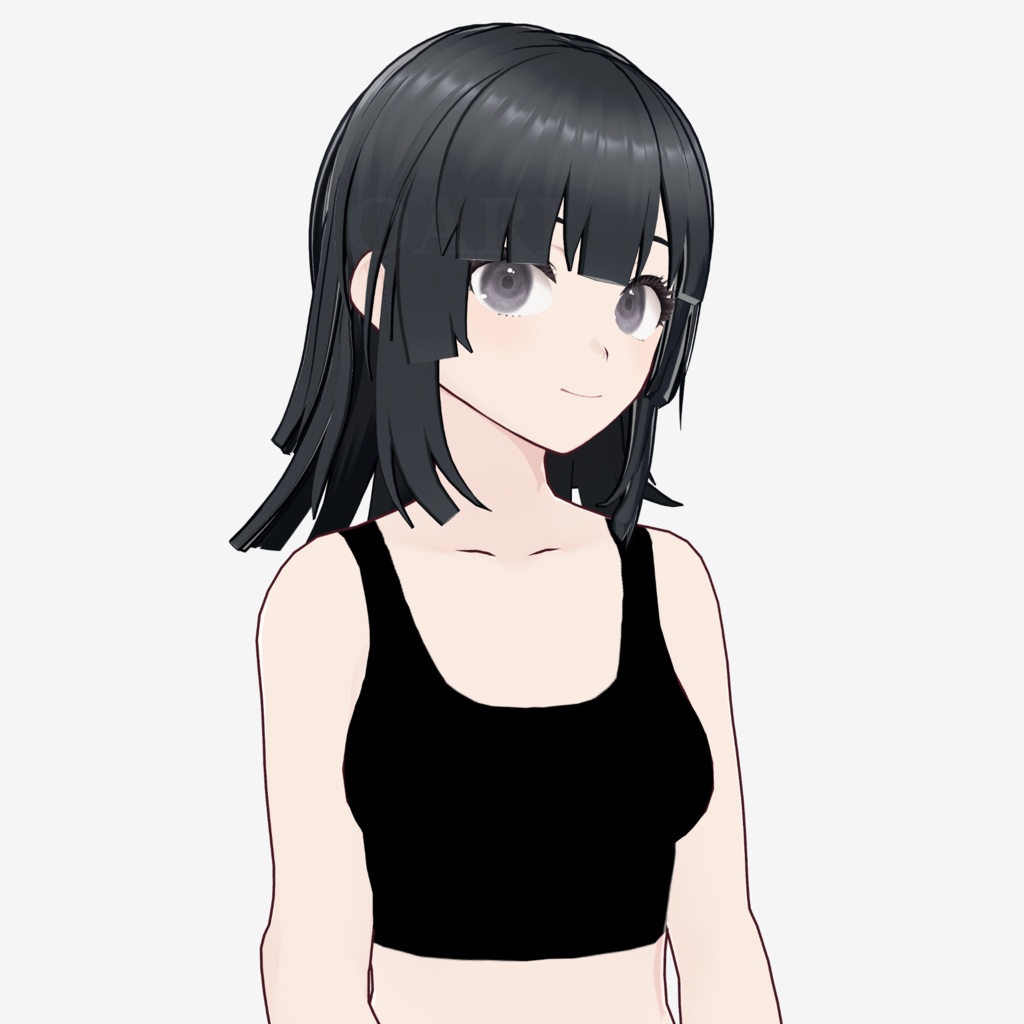 【VRoid】姫カットロングヘアプリセット / Hime long hair preset