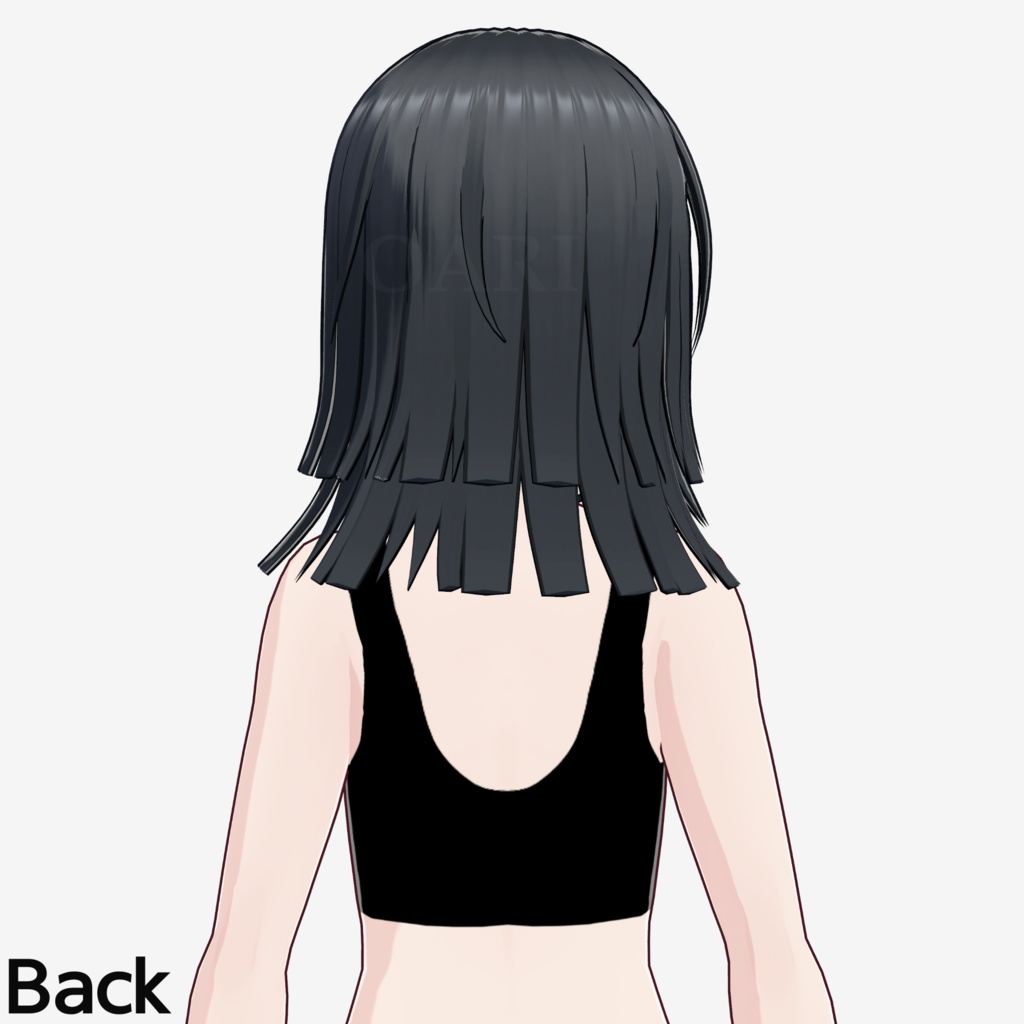 【VRoid】姫カットロングヘアプリセット / Hime long hair preset
