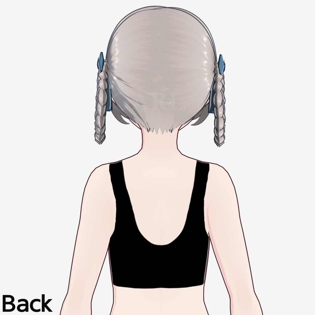 【VRoid】ダブルブレイドヘアプリセット / Double braid hair preset