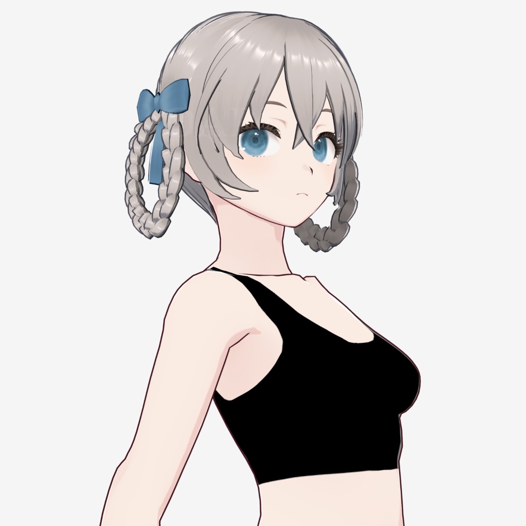 【VRoid】ダブルブレイドヘアプリセット / Double braid hair preset