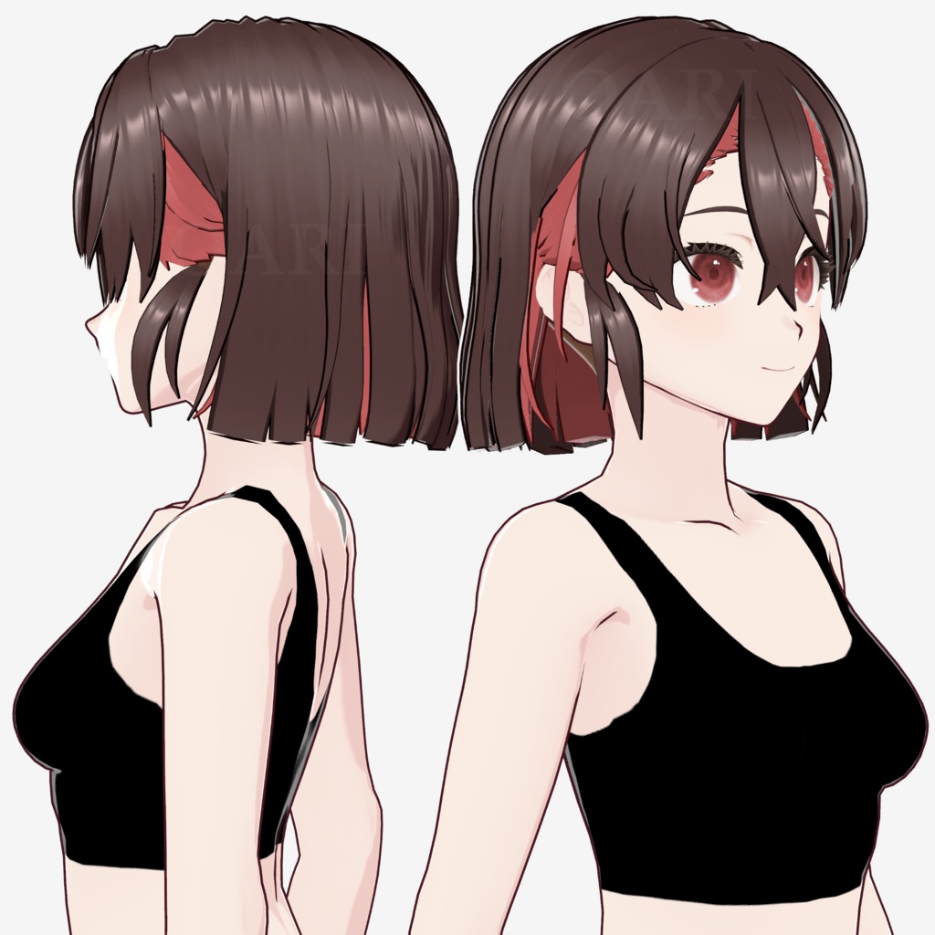 【VRoid】ストレートボブヘアプリセット / Straight bob hair preset