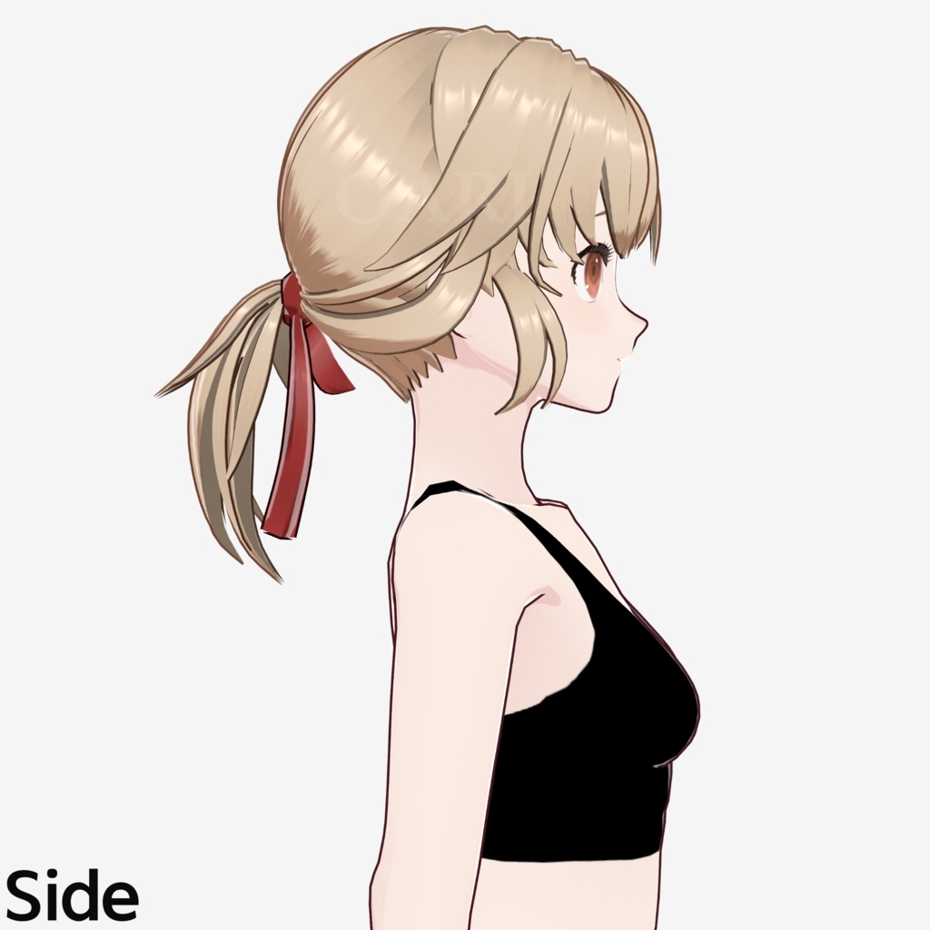 【VRoid】ローポニーテールヘアプリセット / Low ponytail hair preset