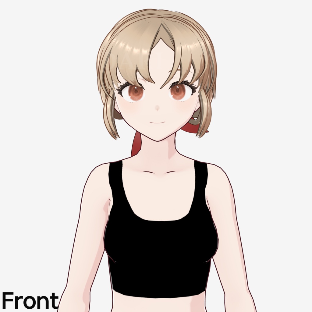 【VRoid】ローポニーテールヘアプリセット / Low ponytail hair preset