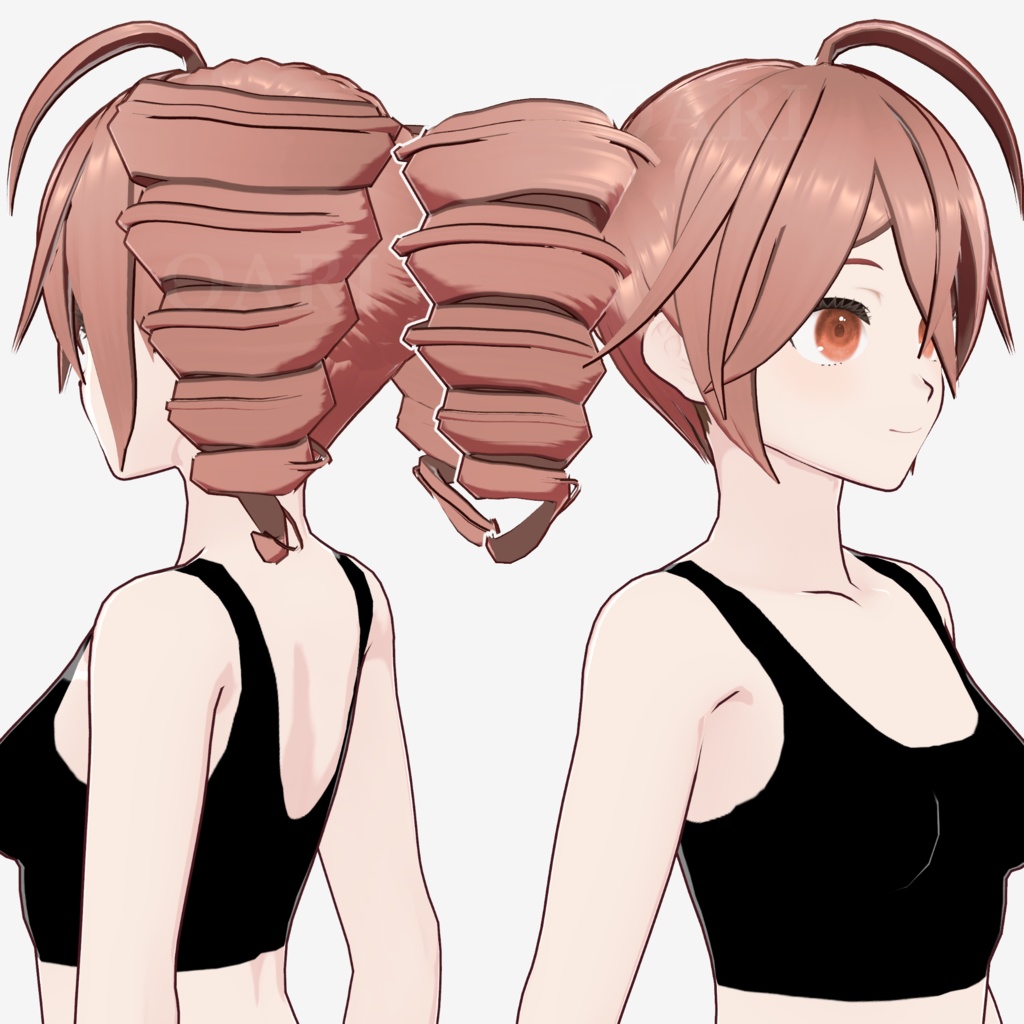 【VRoid】ツインドリルヘアプリセット / Twin drill hair preset