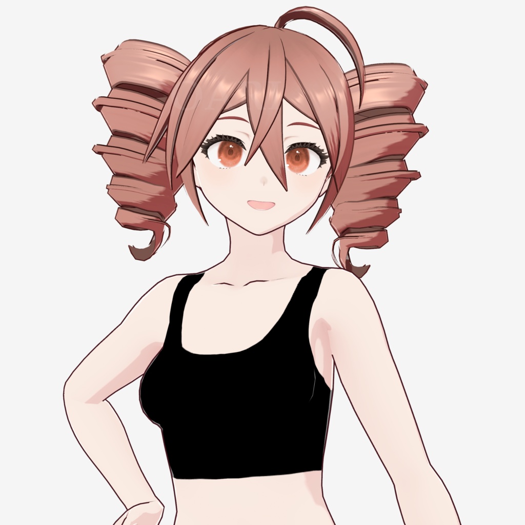 【VRoid】ツインドリルヘアプリセット / Twin drill hair preset