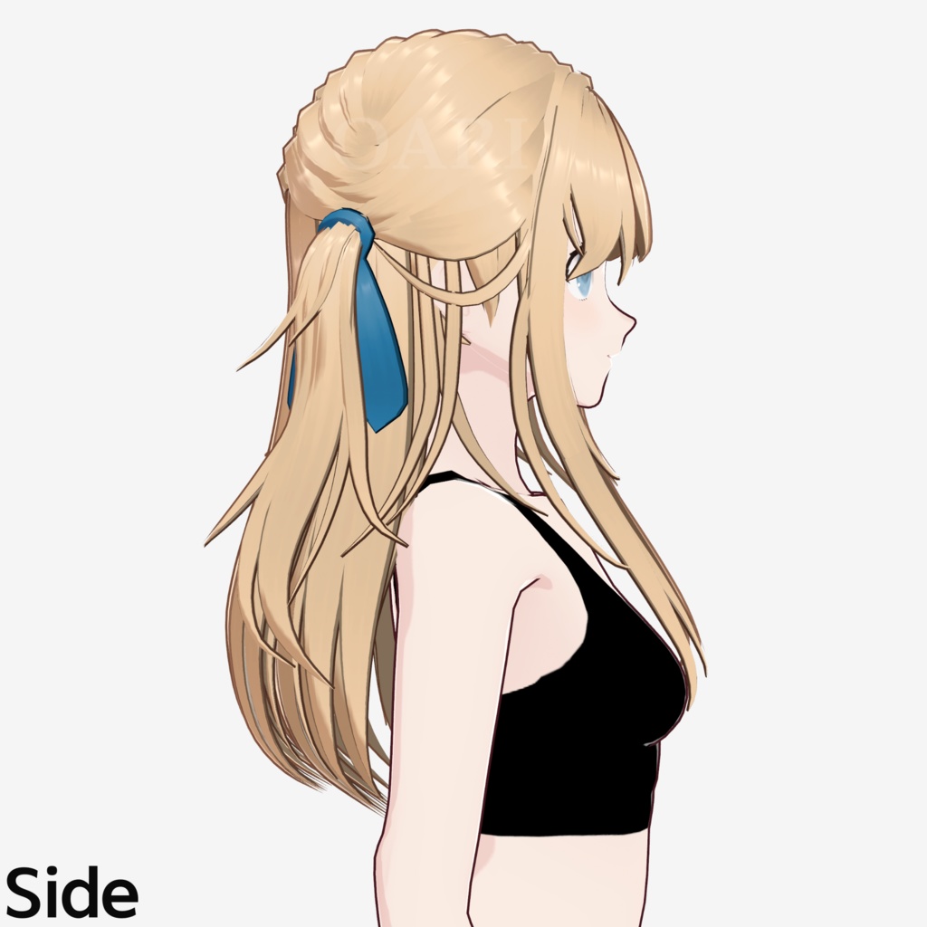 【VRoid】サイド三つ編みロングヘアプリセット / Side braid long hair preset