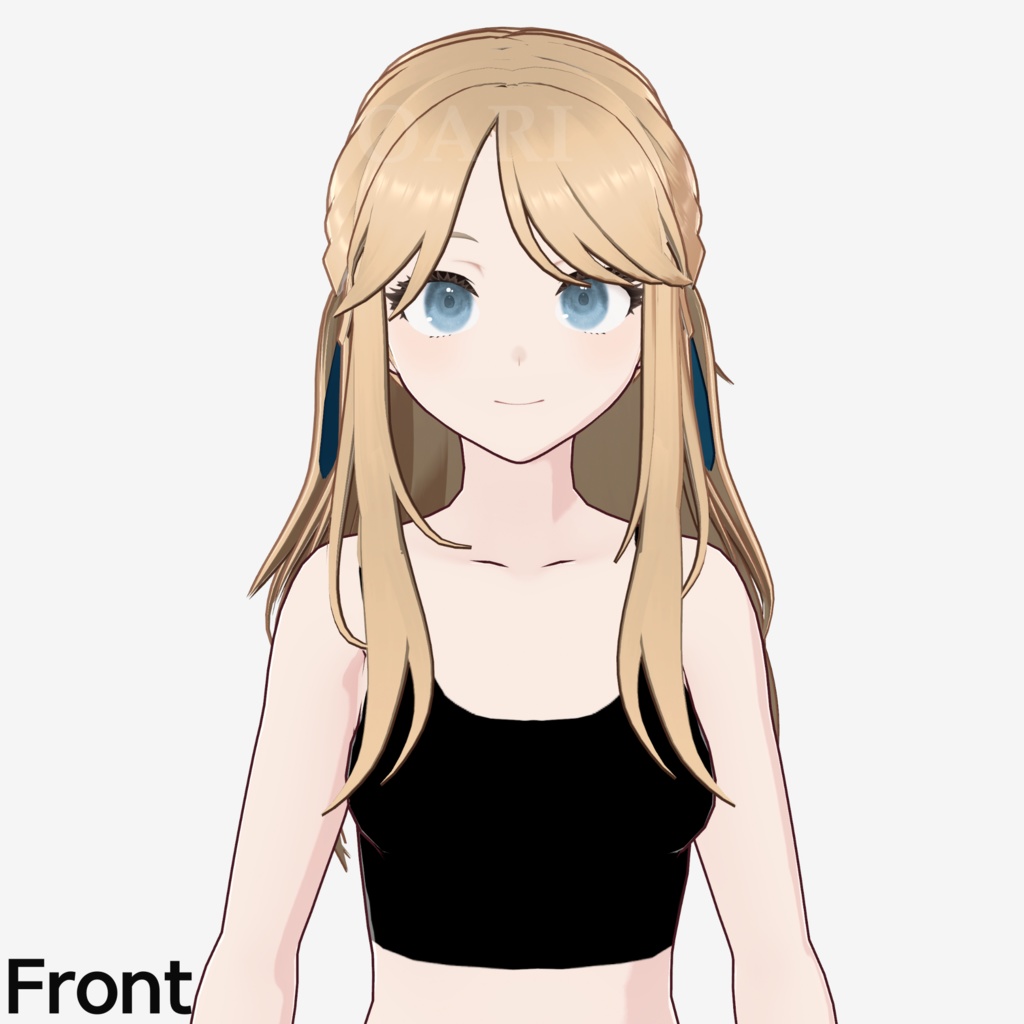 【VRoid】サイド三つ編みロングヘアプリセット / Side braid long hair preset