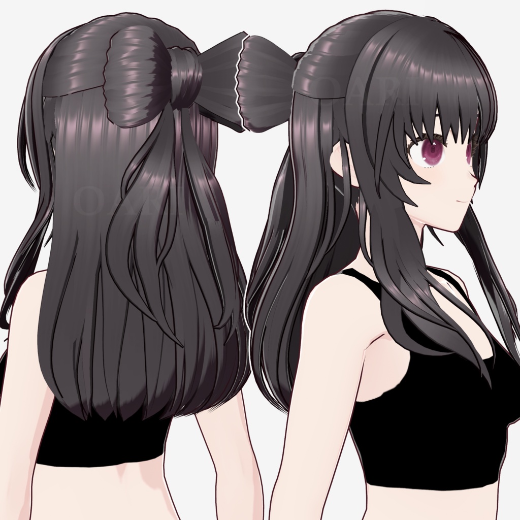 【VRoid】リボンテールヘアプリセット / Ribbon-tail hair preset