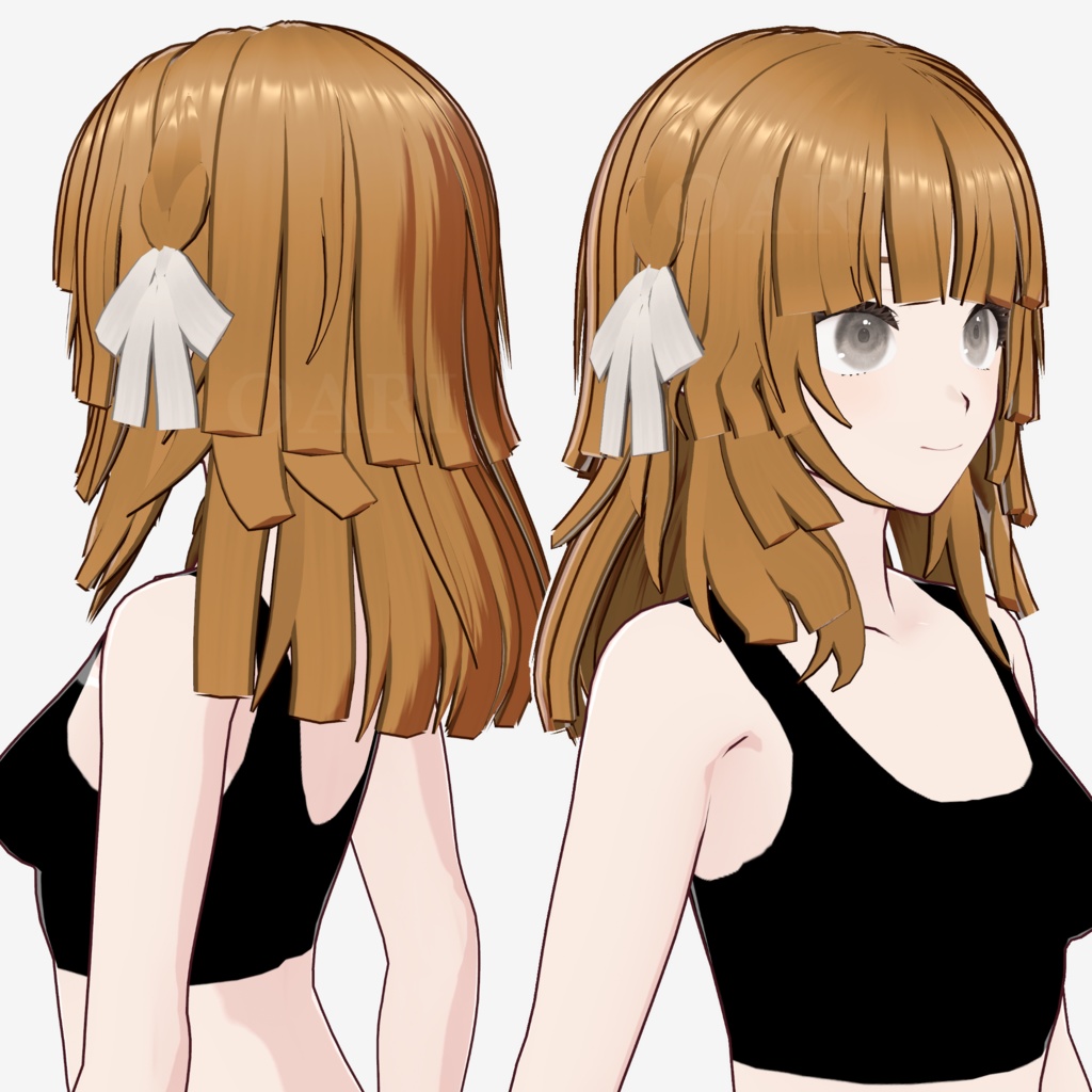 【VRoid】姫ウルフカットヘアプリセット / Hime wolf cut hair preset