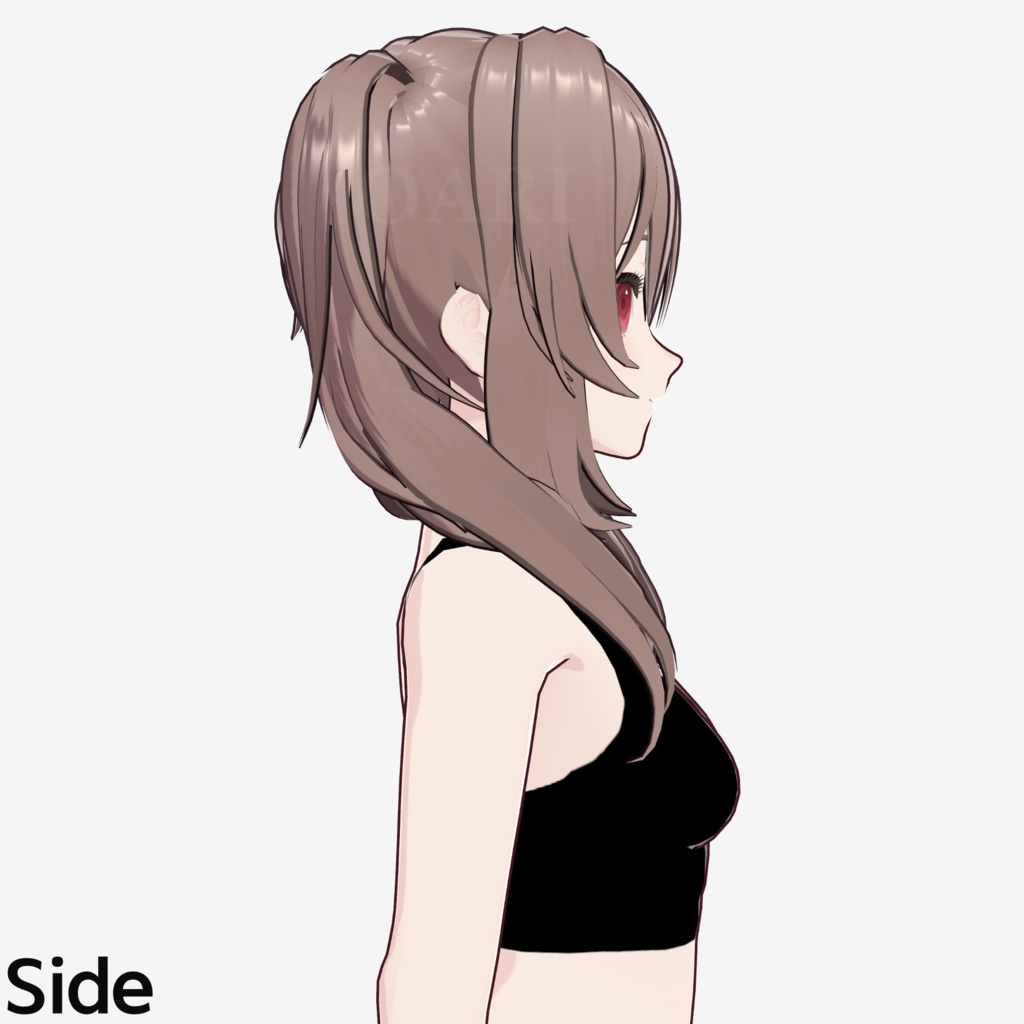【VRoid】ウェーブツインテールヘアプリセット / Wavy twintail hair preset