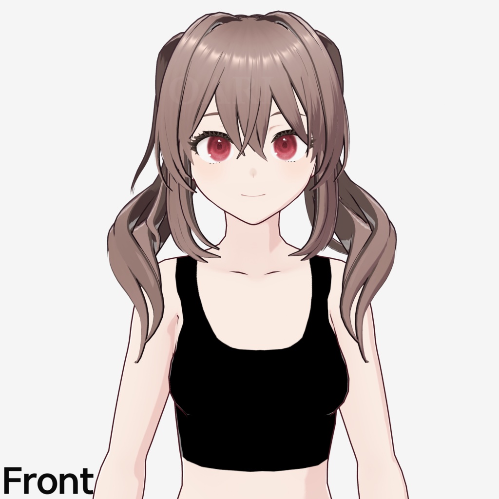 【VRoid】ウェーブツインテールヘアプリセット / Wavy twintail hair preset
