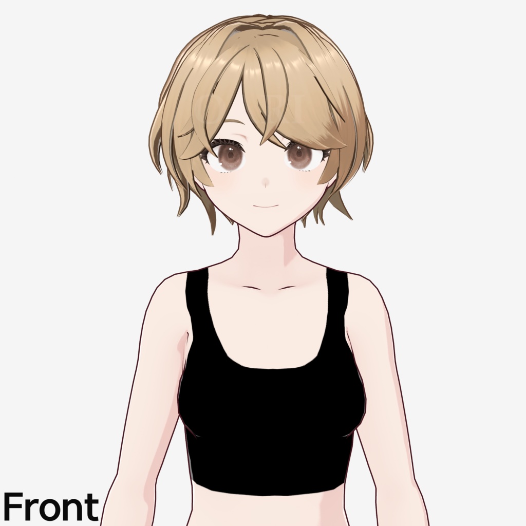 【VRoid】ショートウェーブヘアプリセット / Short wavy hair preset