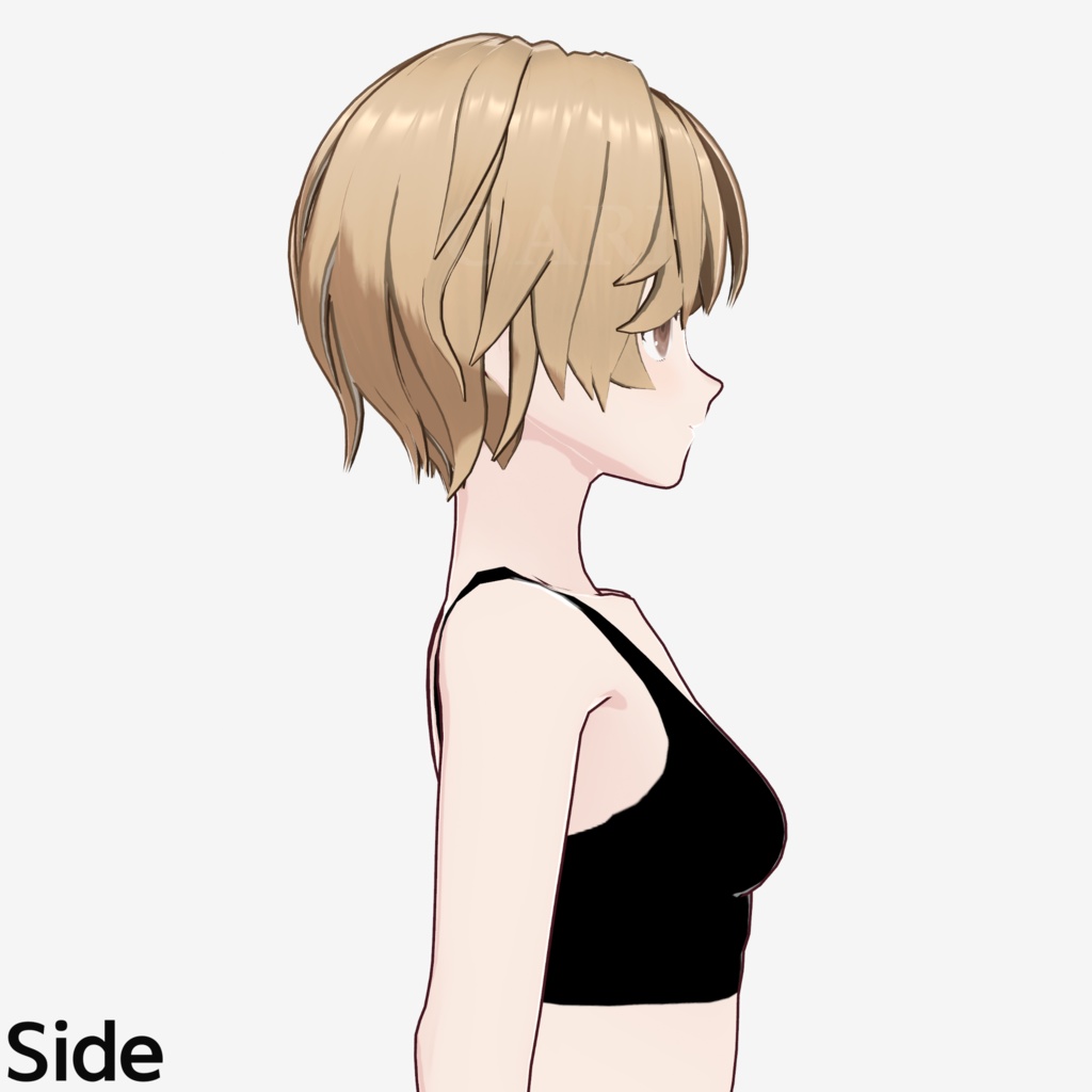 【VRoid】ショートウェーブヘアプリセット / Short wavy hair preset