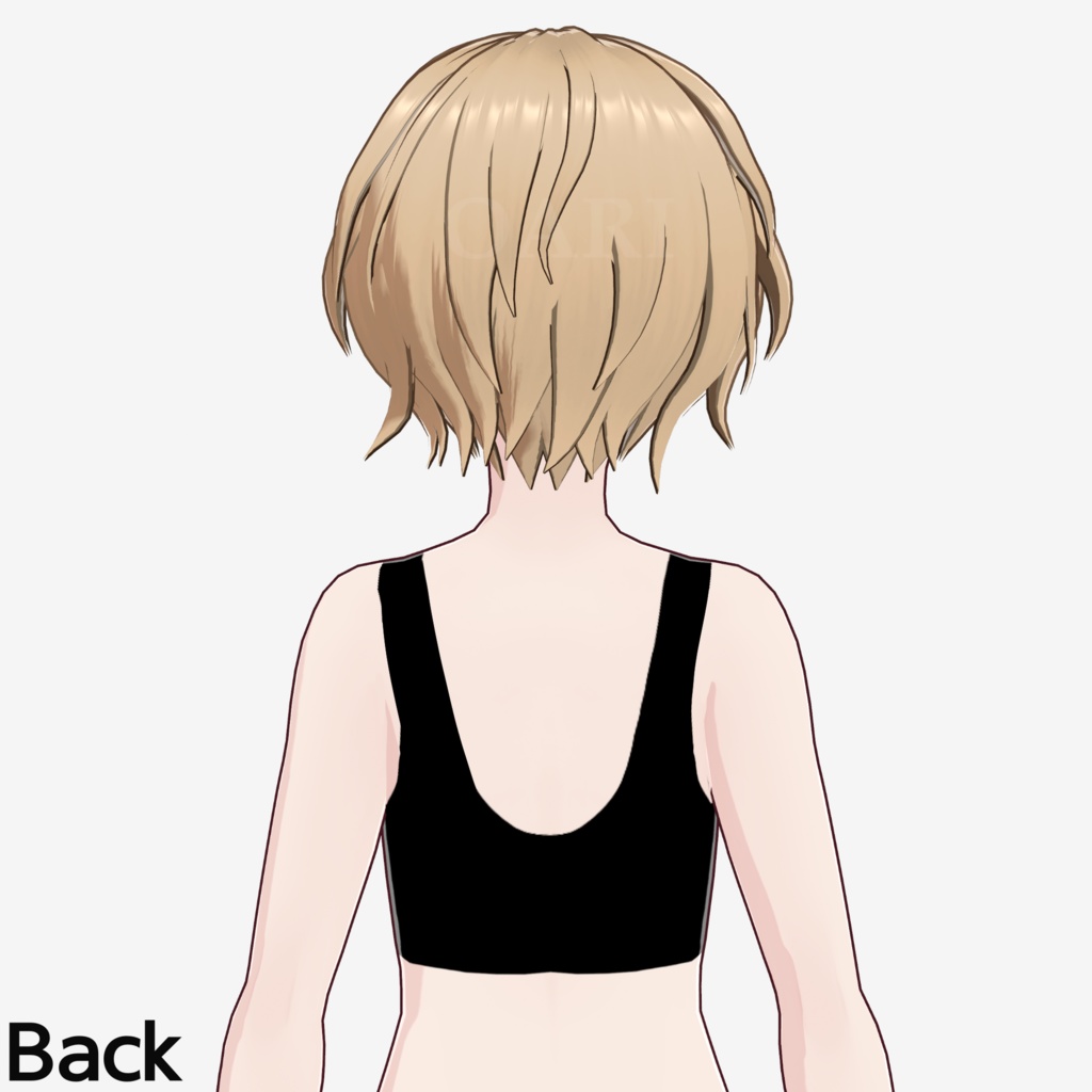 【VRoid】ショートウェーブヘアプリセット / Short wavy hair preset