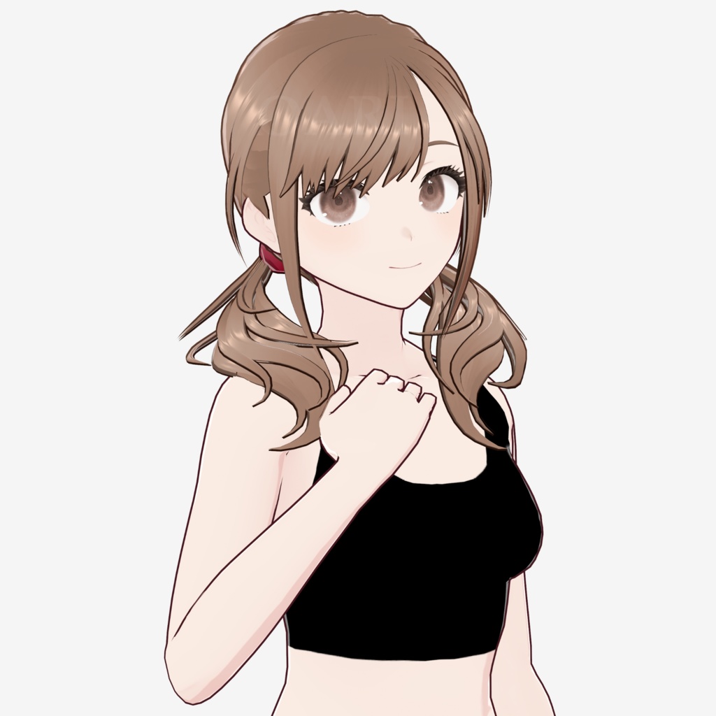 【VRoid】ローツインテールヘアプリセット / Low twintail hair preset