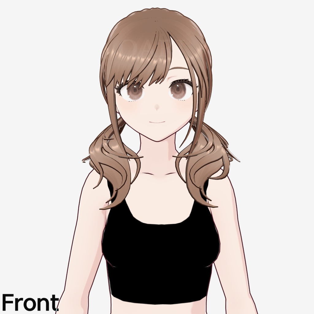 【VRoid】ローツインテールヘアプリセット / Low twintail hair preset