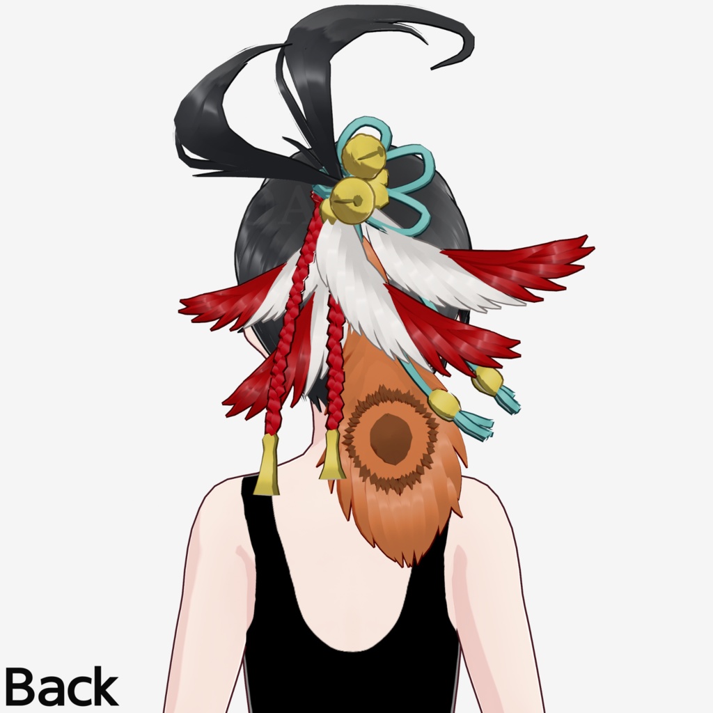 【VRoid】ハイポニーテールヘアプリセット / High ponytail hair preset