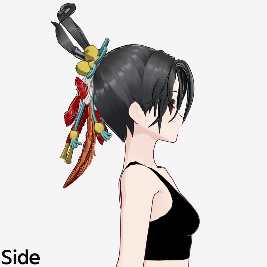 【VRoid】ハイポニーテールヘアプリセット / High ponytail hair preset