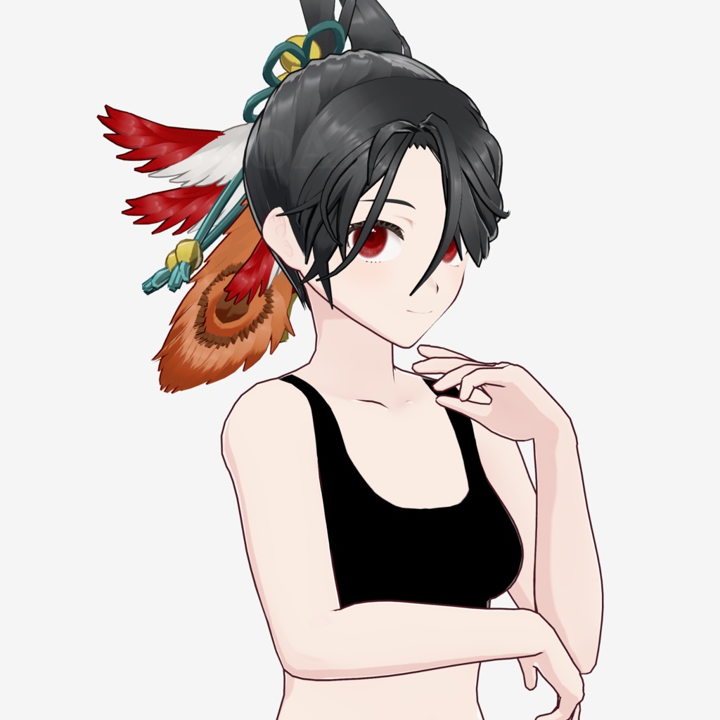 【VRoid】ハイポニーテールヘアプリセット / High ponytail hair preset