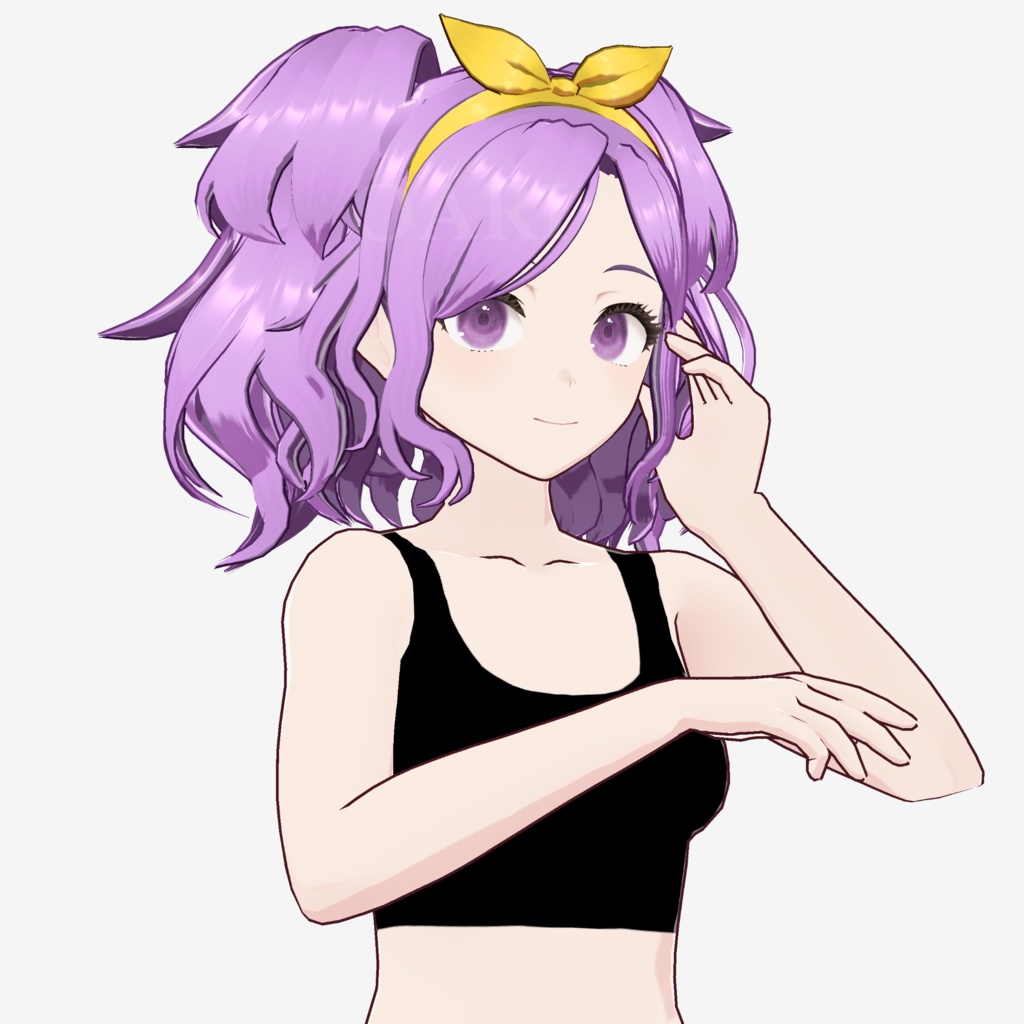 【VRoid】カールツインテールヘアプリセット / Curly twintail hair preset