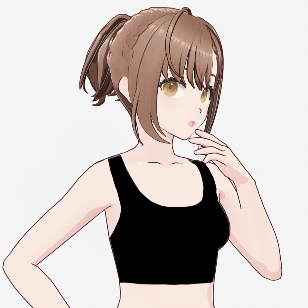【VRoid】ショートポニーテールヘアプリセット / Short ponytail hair preset
