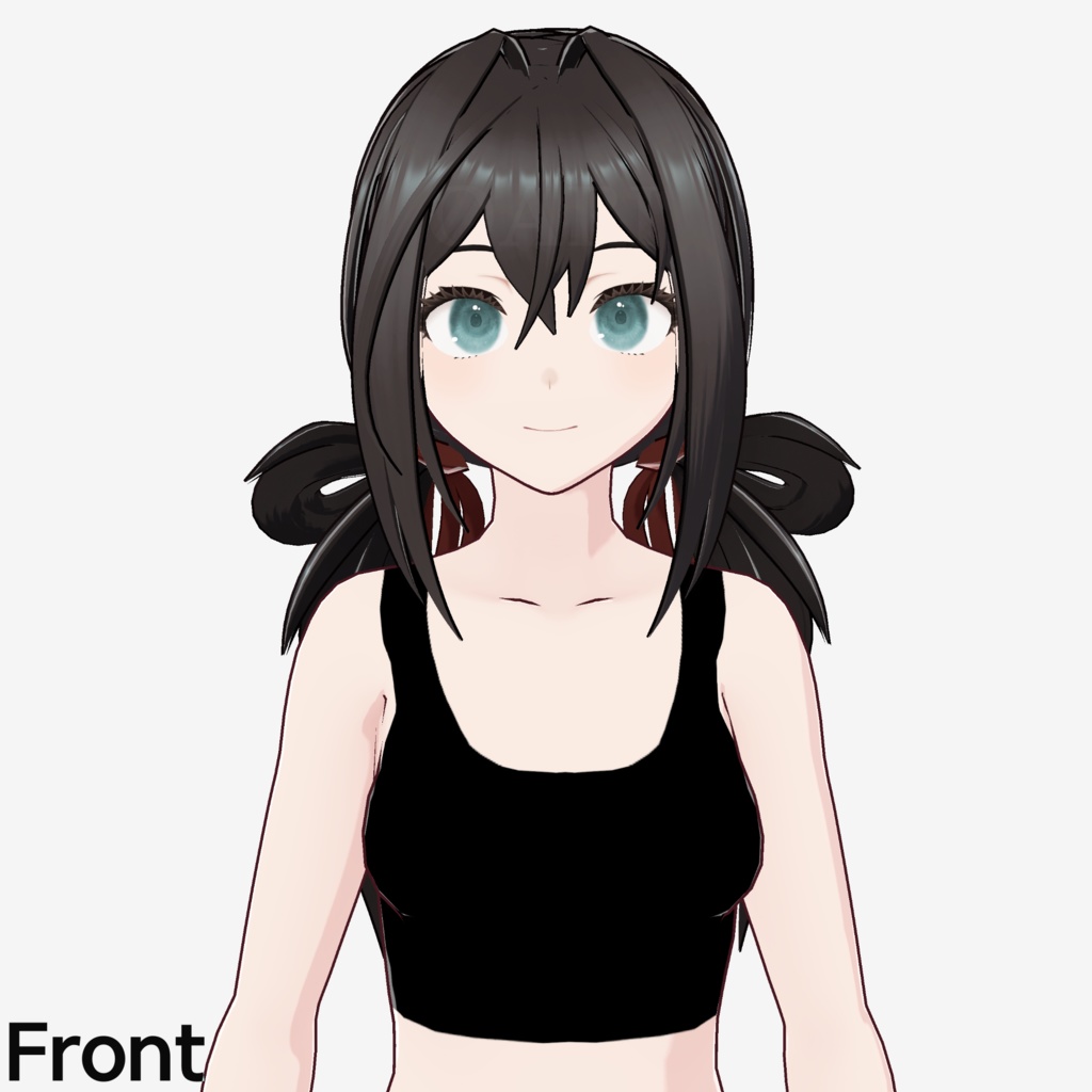 【VRoid】ローツインテールヘアプリセット / Low twintail hair preset