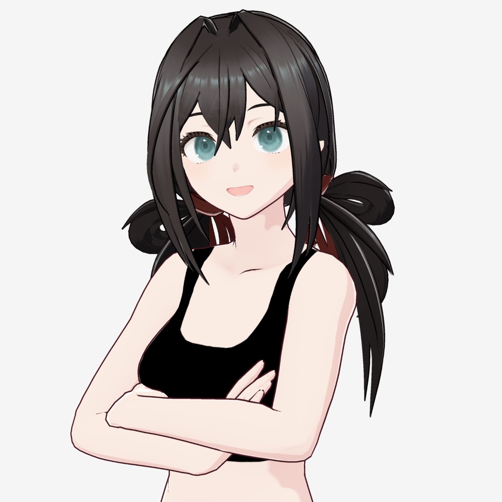 【VRoid】ローツインテールヘアプリセット / Low twintail hair preset