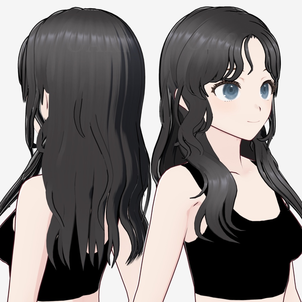【VRoid】ロングヘア巻き髪プリセット / Long curly hair preset