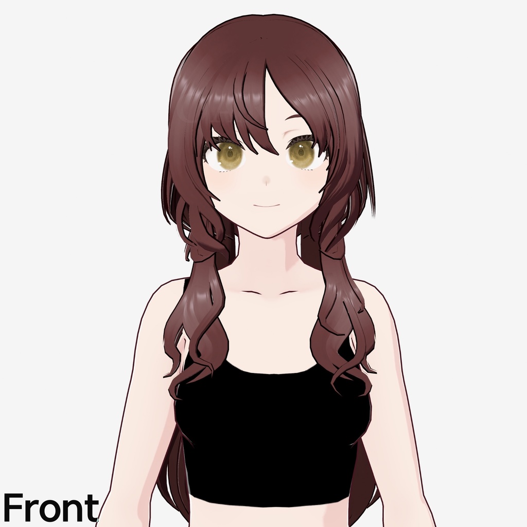 【VRoid】ロングツインテールヘアプリセット / Long twintail hair preset