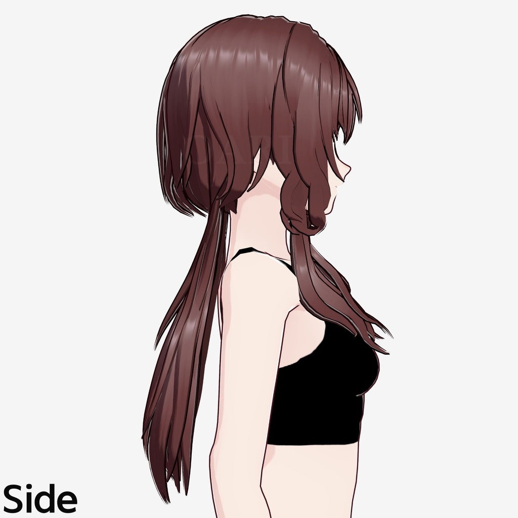 【VRoid】ロングツインテールヘアプリセット / Long twintail hair preset