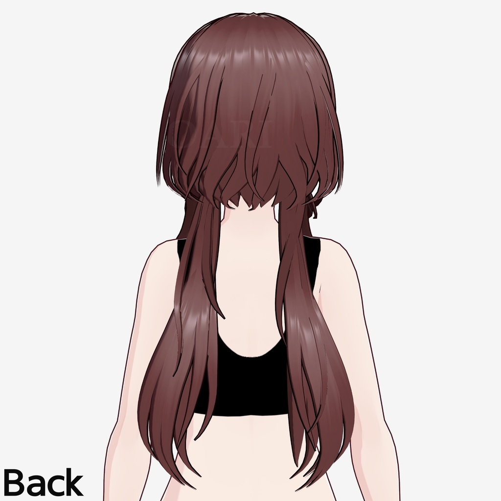 【VRoid】ロングツインテールヘアプリセット / Long twintail hair preset