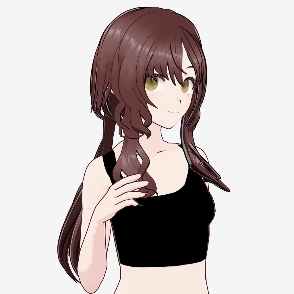 【VRoid】ロングツインテールヘアプリセット / Long twintail hair preset