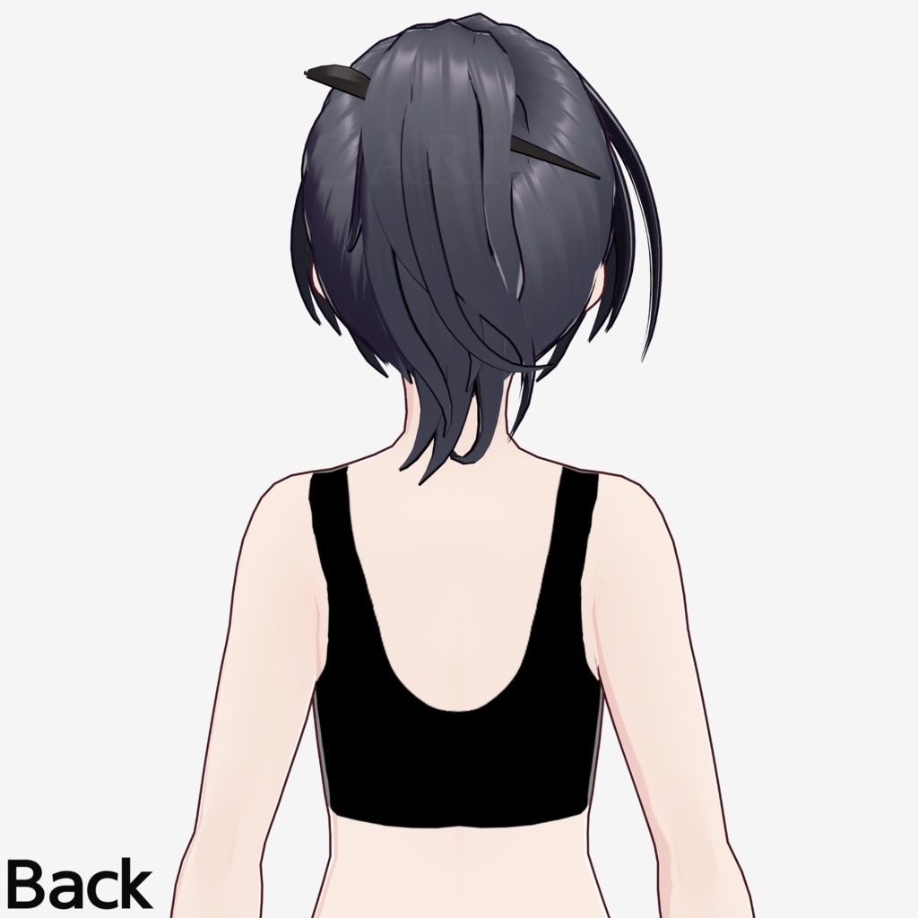 【VRoid】ハイポニーテールヘアプリセット / High ponytail hair preset