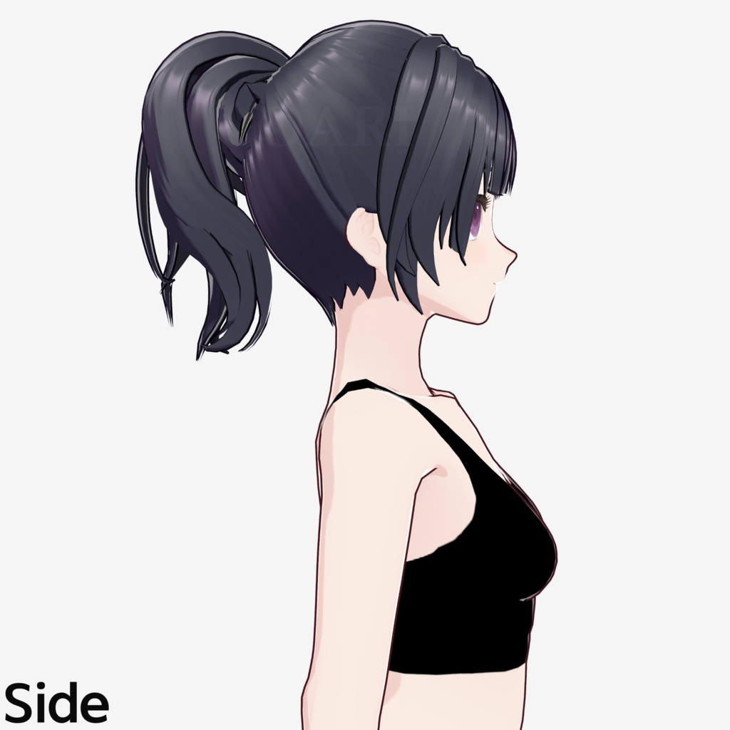 【VRoid】ハイポニーテールヘアプリセット / High ponytail hair preset