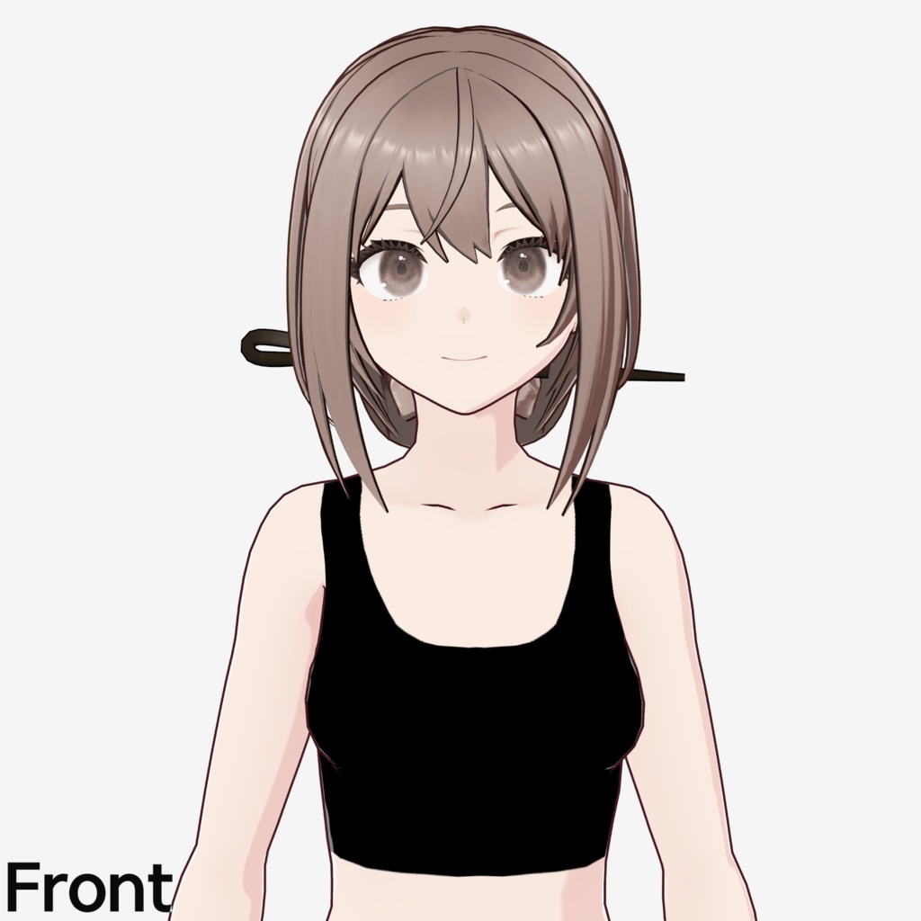 【VRoid】ローバンヘアプリセット / Low bun hair preset