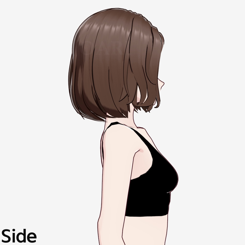 【VRoid】ウェーブボブヘアプリセット / Wavy bob hair preset