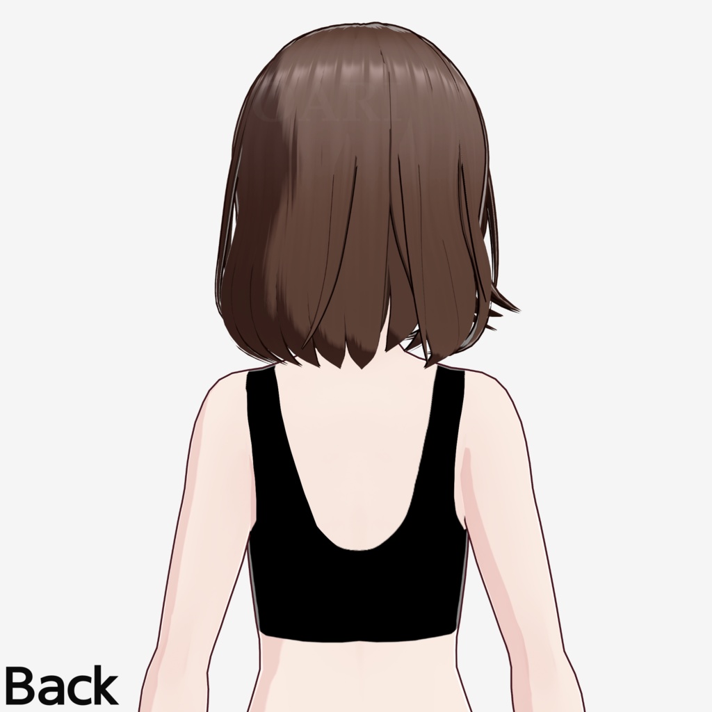 【VRoid】ウェーブボブヘアプリセット / Wavy bob hair preset