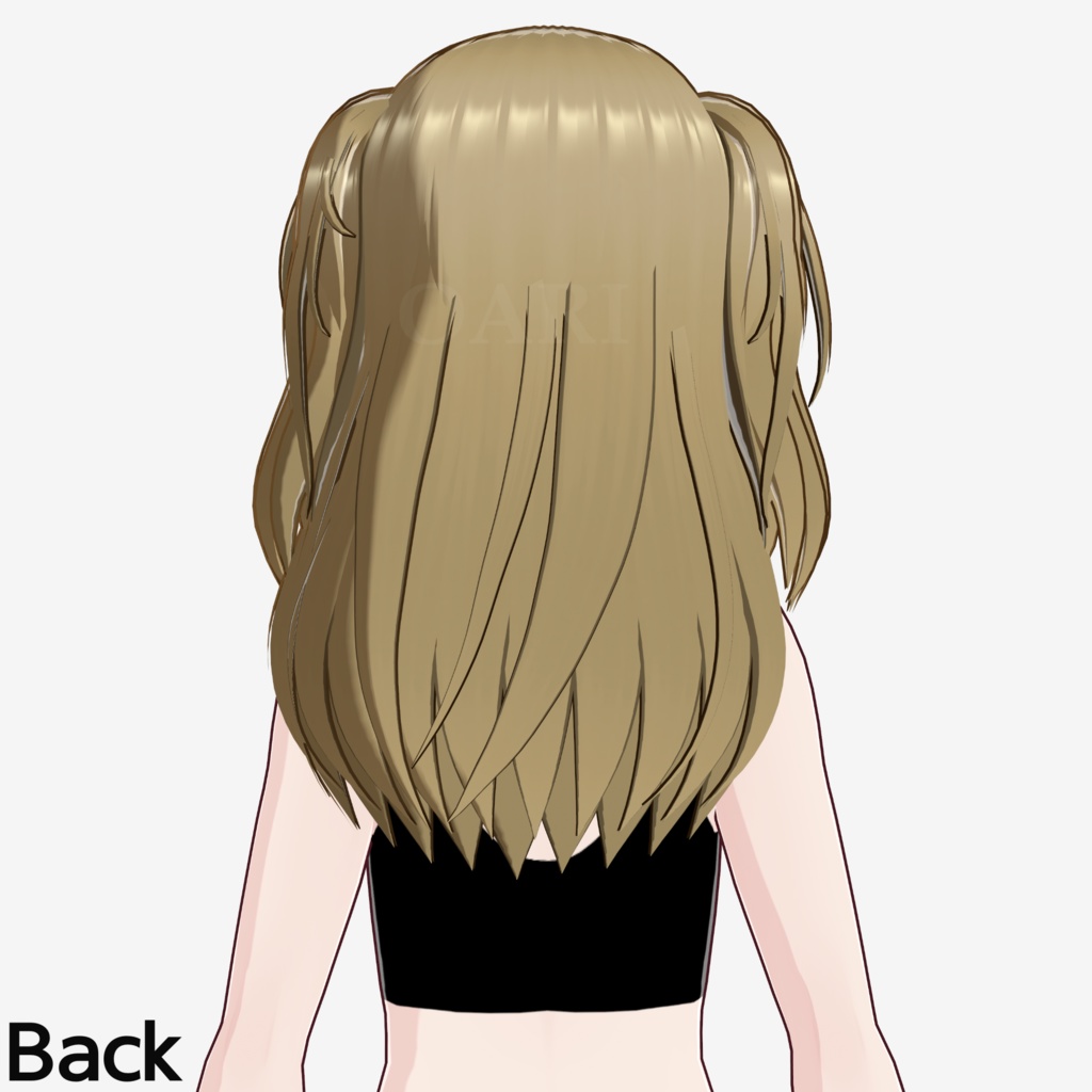 【VRoid】ツインテールロングヘアプリセット / Long hair with twintail preset