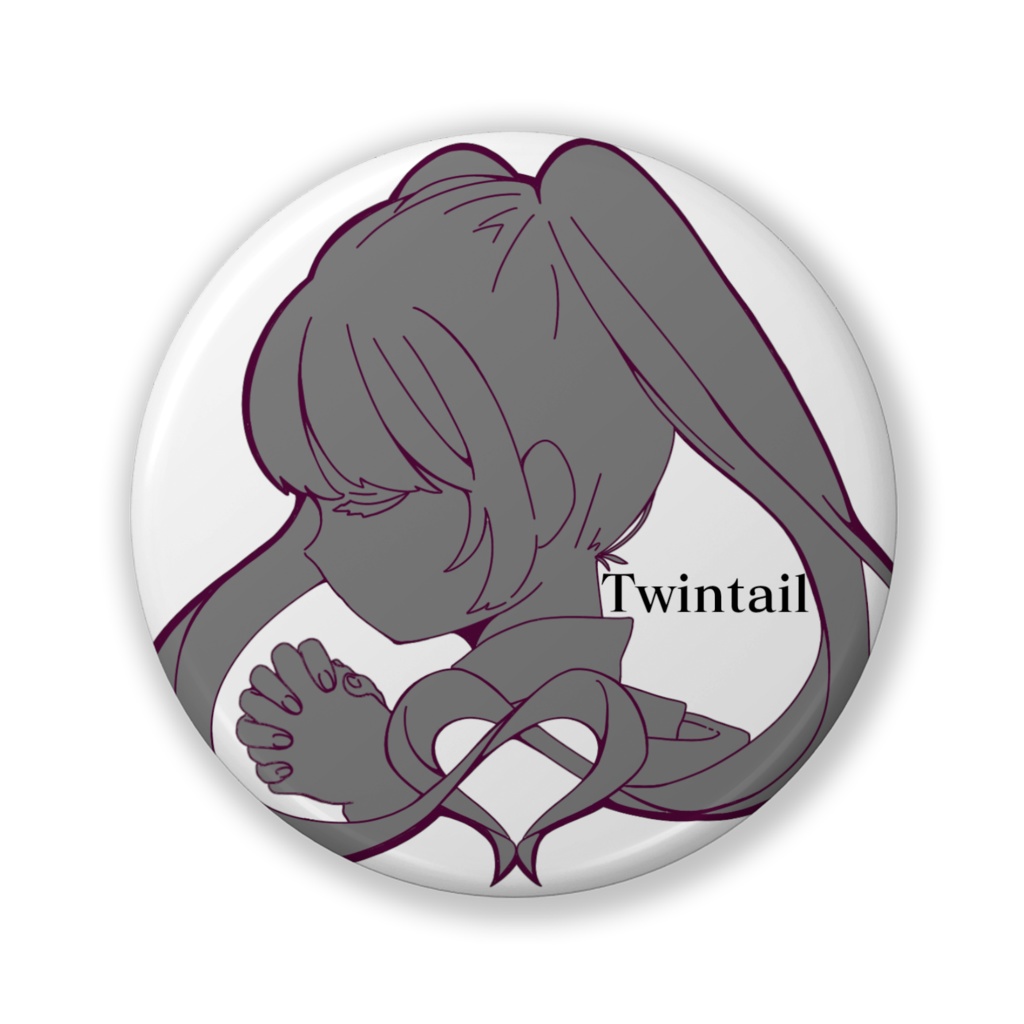 ツインテ缶バッヂ