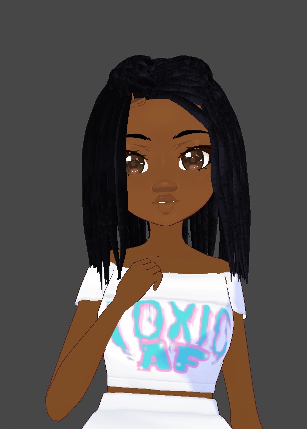 Half Braid Medium Length Locs Dreads