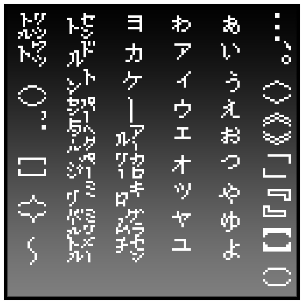 略字超少ドット12