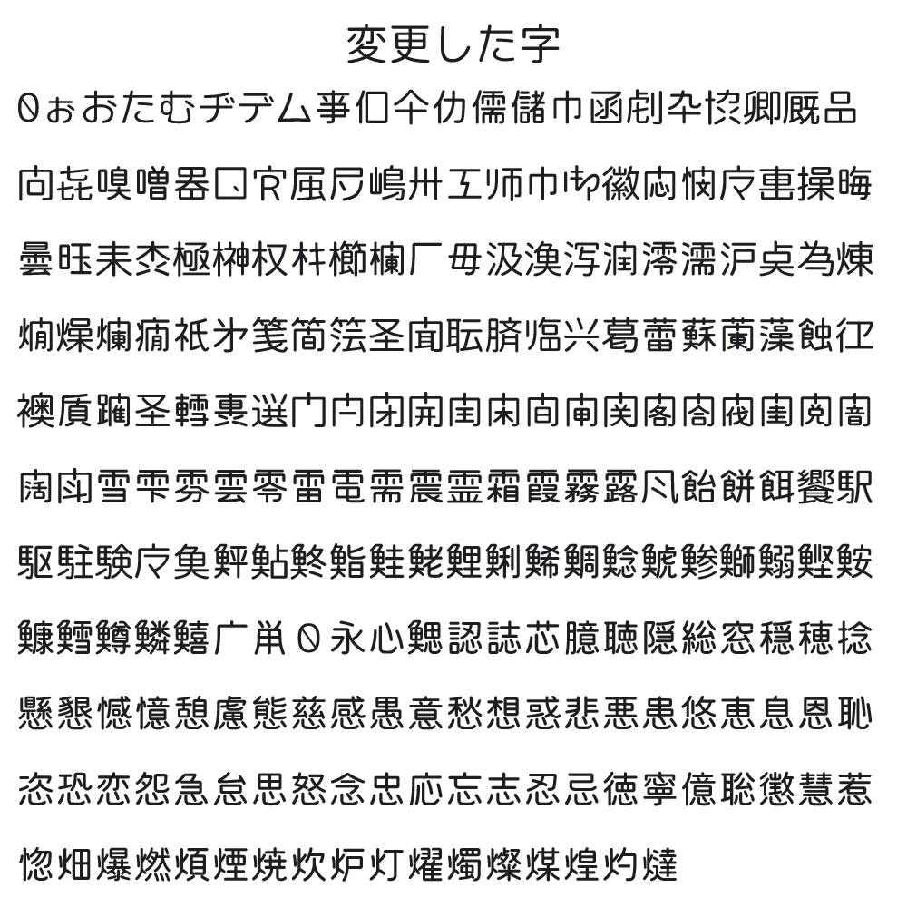 略字少なめ丸ゴ