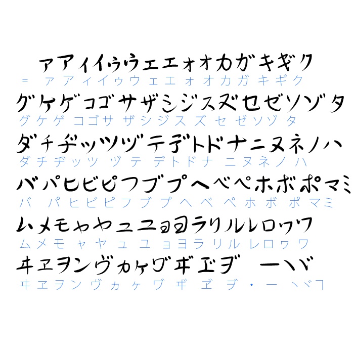 があた草書通常かな